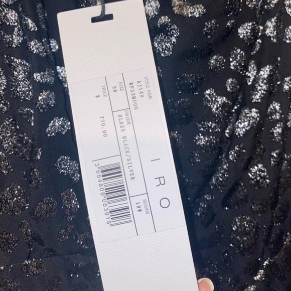 New IRO Moon Animalier Crepe Black Mini Cocktail Dress NWT - Picture 5 of 7